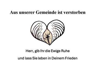 Verstorbene aus unserer Gemeinde